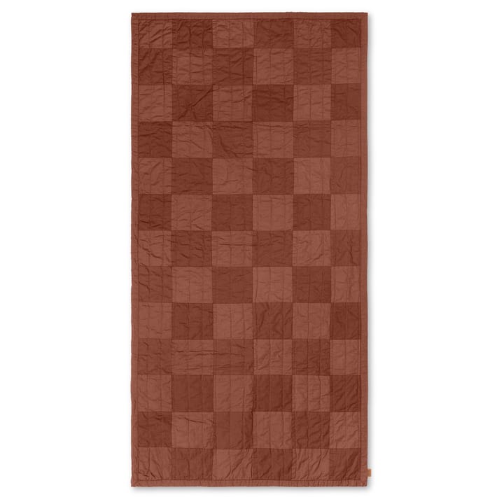 Duo doorgestikte deken 90x187 cm - Red Brown Tonal - ferm LIVING
