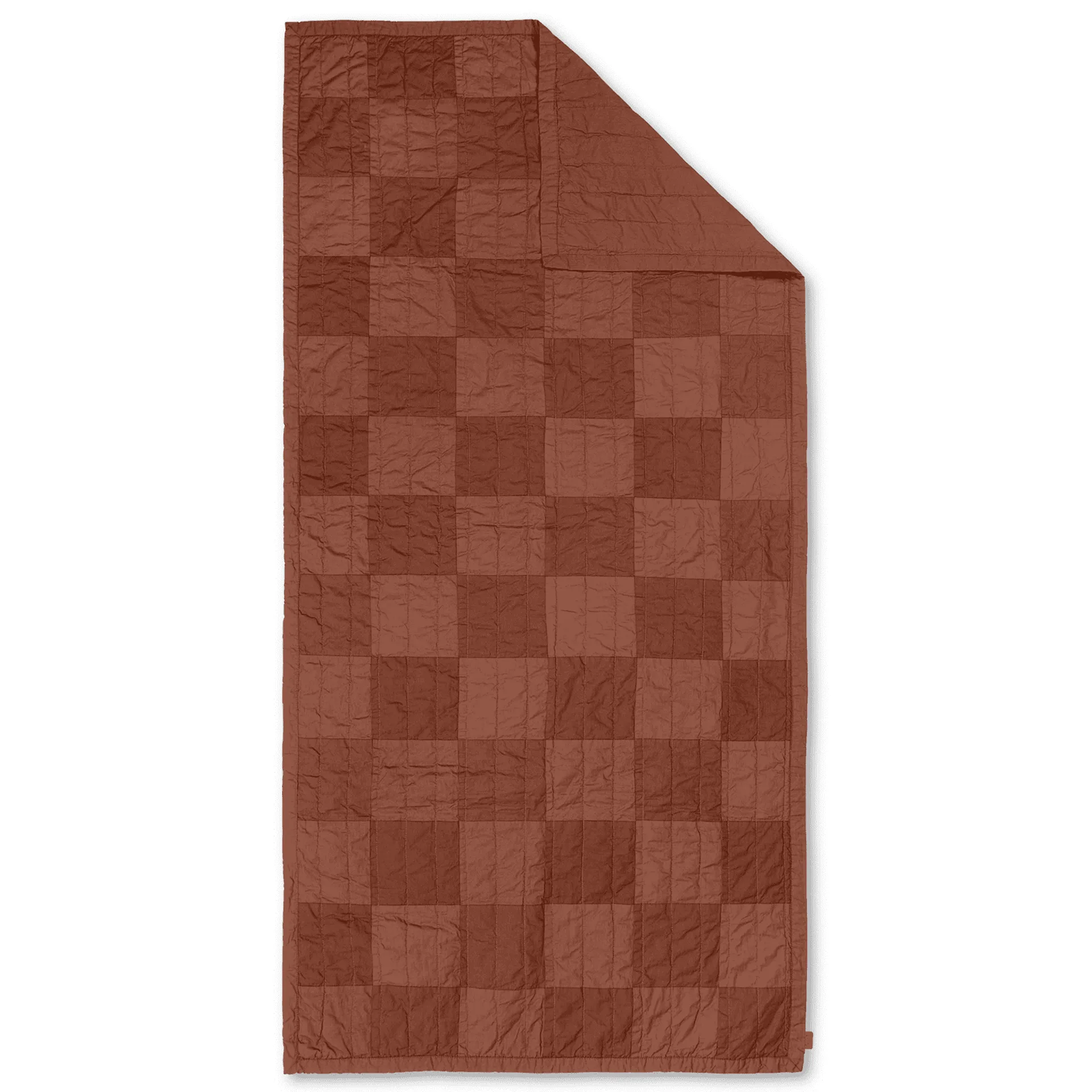 Duo doorgestikte deken 90x187 cm, Red Brown Tonal Ferm Living