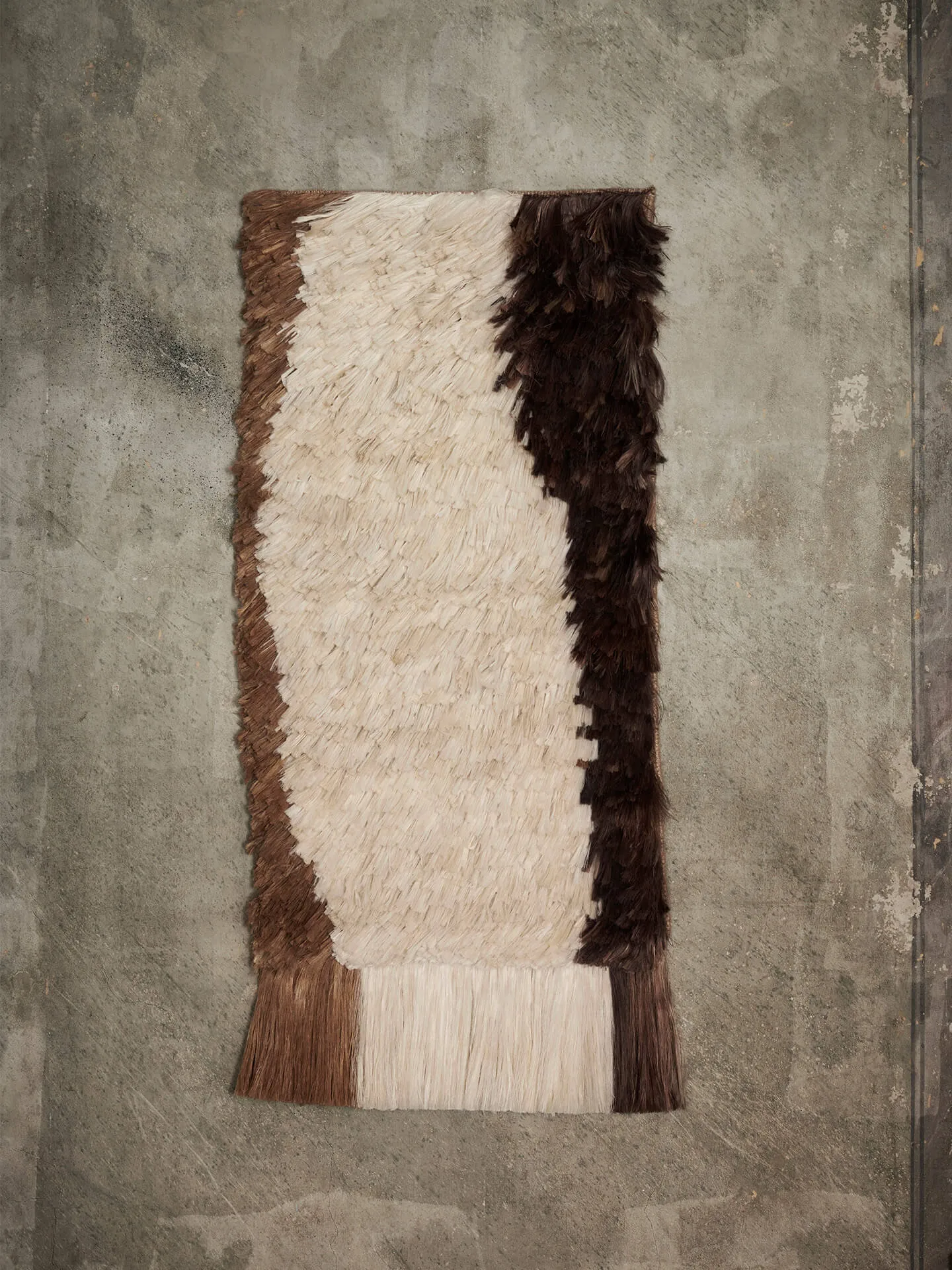 Edge Wall Rug tapijtwerk 50x110 cm, Roomwit-Koffie Ferm Living