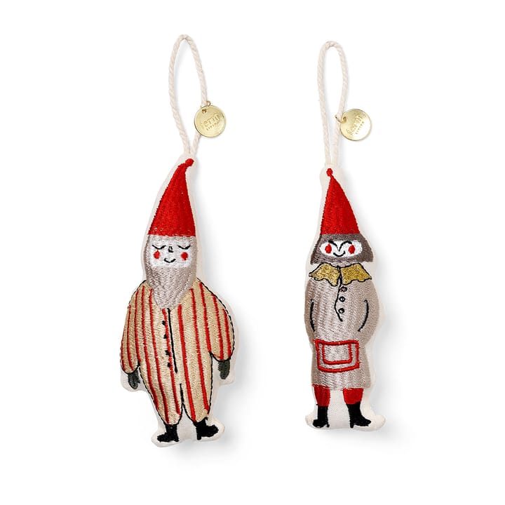 Elf pair kersthanger 13,5 cm 2-pack - Striped - ferm LIVING