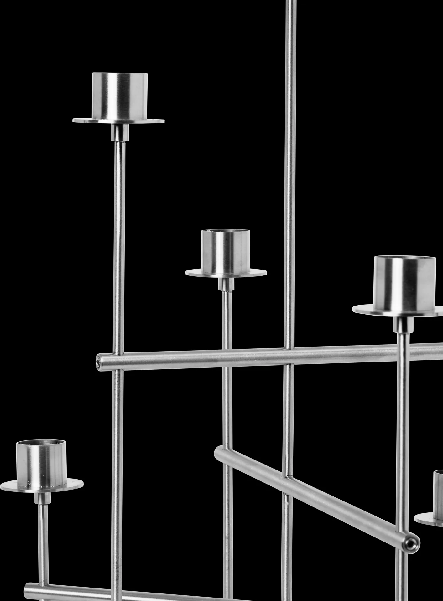 Elysia kandelaar, Brushed stainless steel Ferm Living