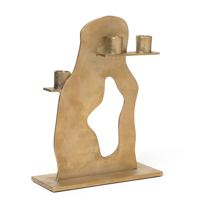Erode kandelaar 21x27x4 cm - Brass - Ferm Living