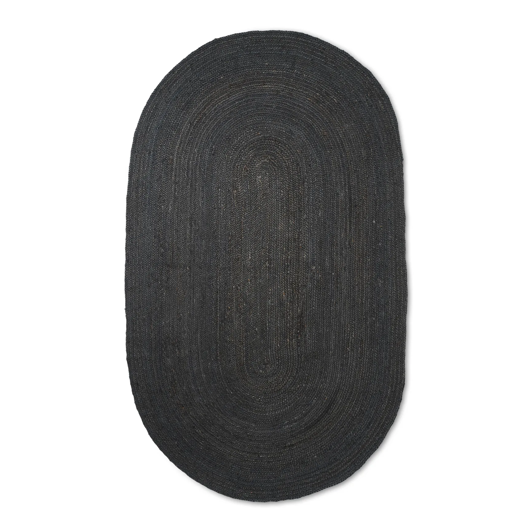 Eternal jute vloerkleed ovaal small, Black Ferm Living