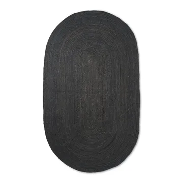 Eternal jute vloerkleed ovaal small - Black - Ferm Living