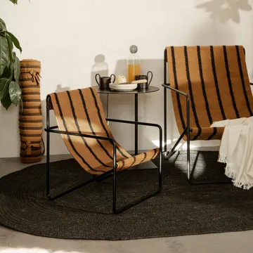 Eternal jute vloerkleed ovaal small - Black - Ferm Living