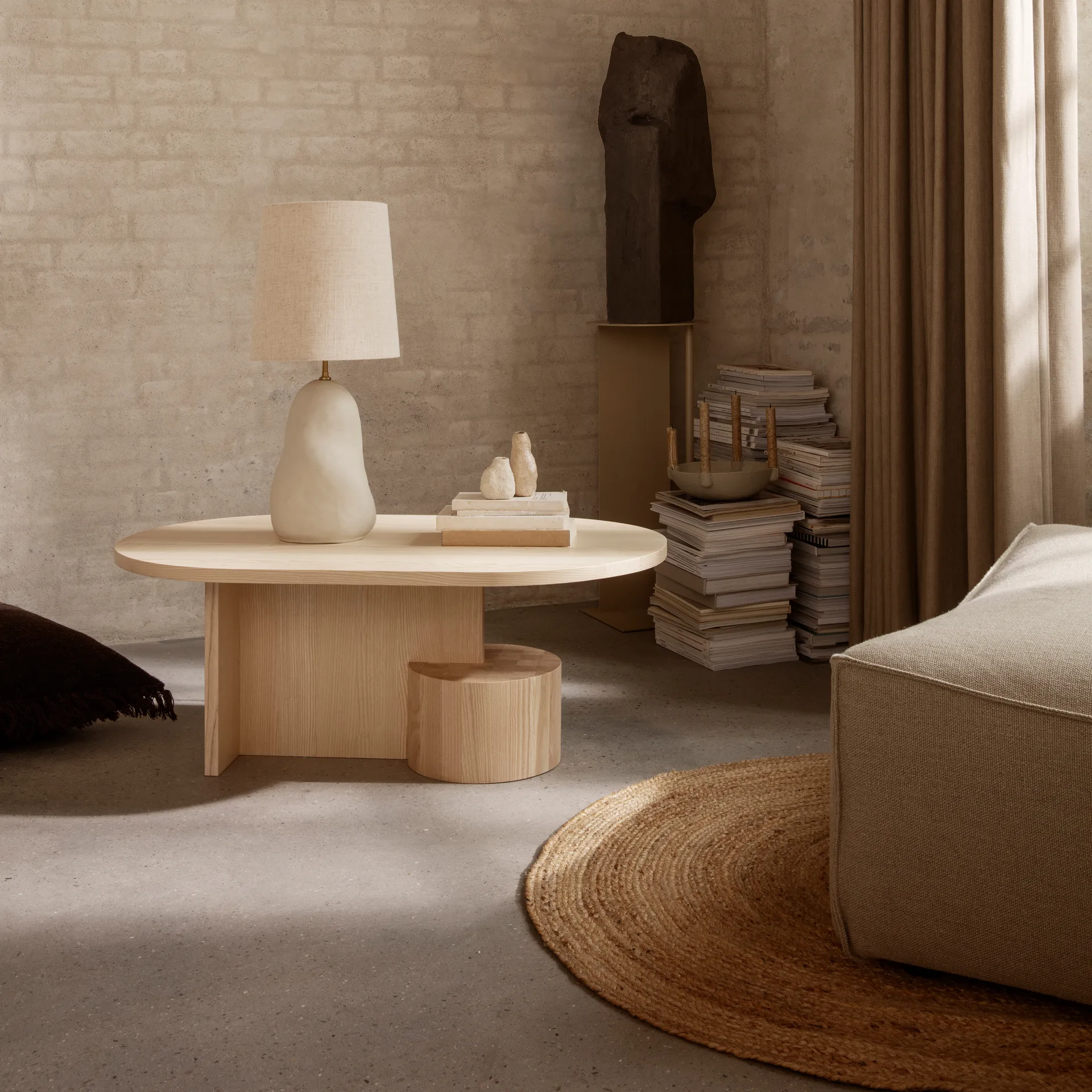 Eternal jute vloerkleed ovaal small, Natural Ferm Living