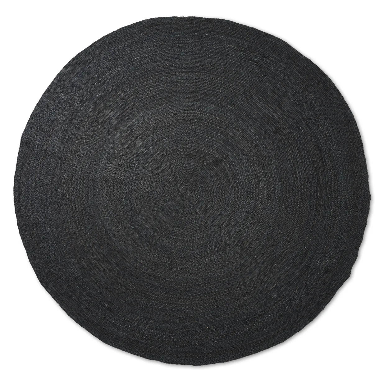Eternal jute vloerkleed rond large, Black Ferm Living