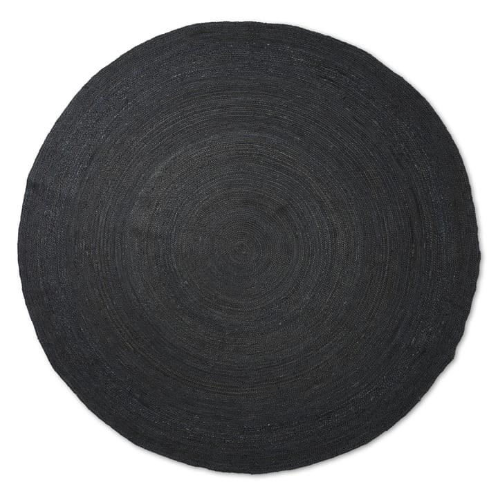 Eternal jute vloerkleed rond large - Black - Ferm LIVING