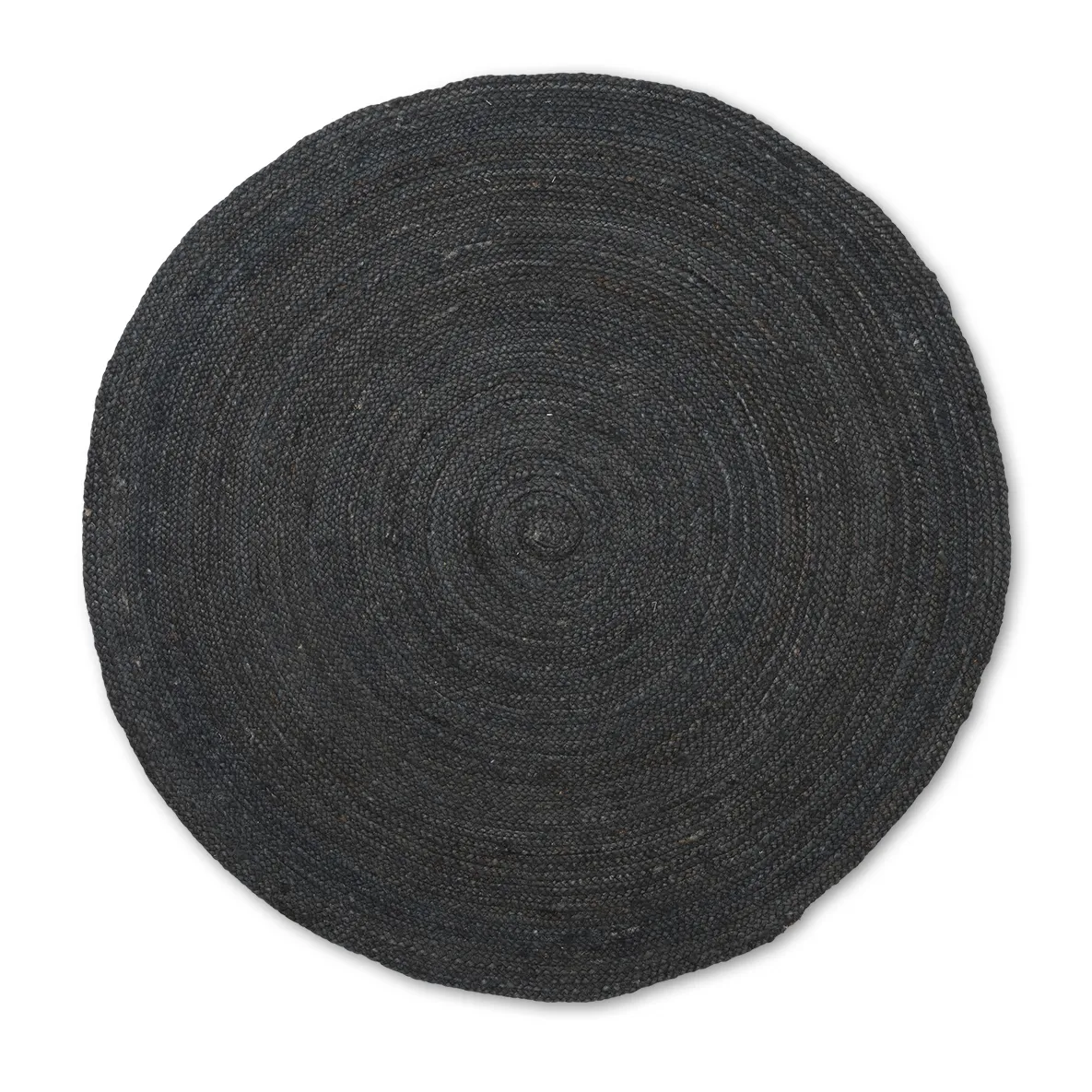 Eternal jute vloerkleed rond small, Black Ferm Living