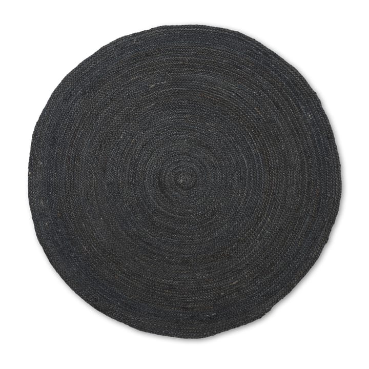 Eternal jute vloerkleed rond small - Black - Ferm LIVING