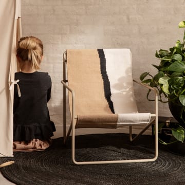 Eternal jute vloerkleed rond small - Black - Ferm Living