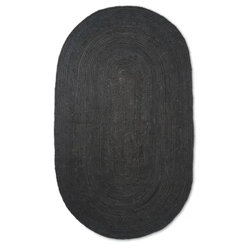 Eternal juten mat ovaal large - Black - Ferm Living
