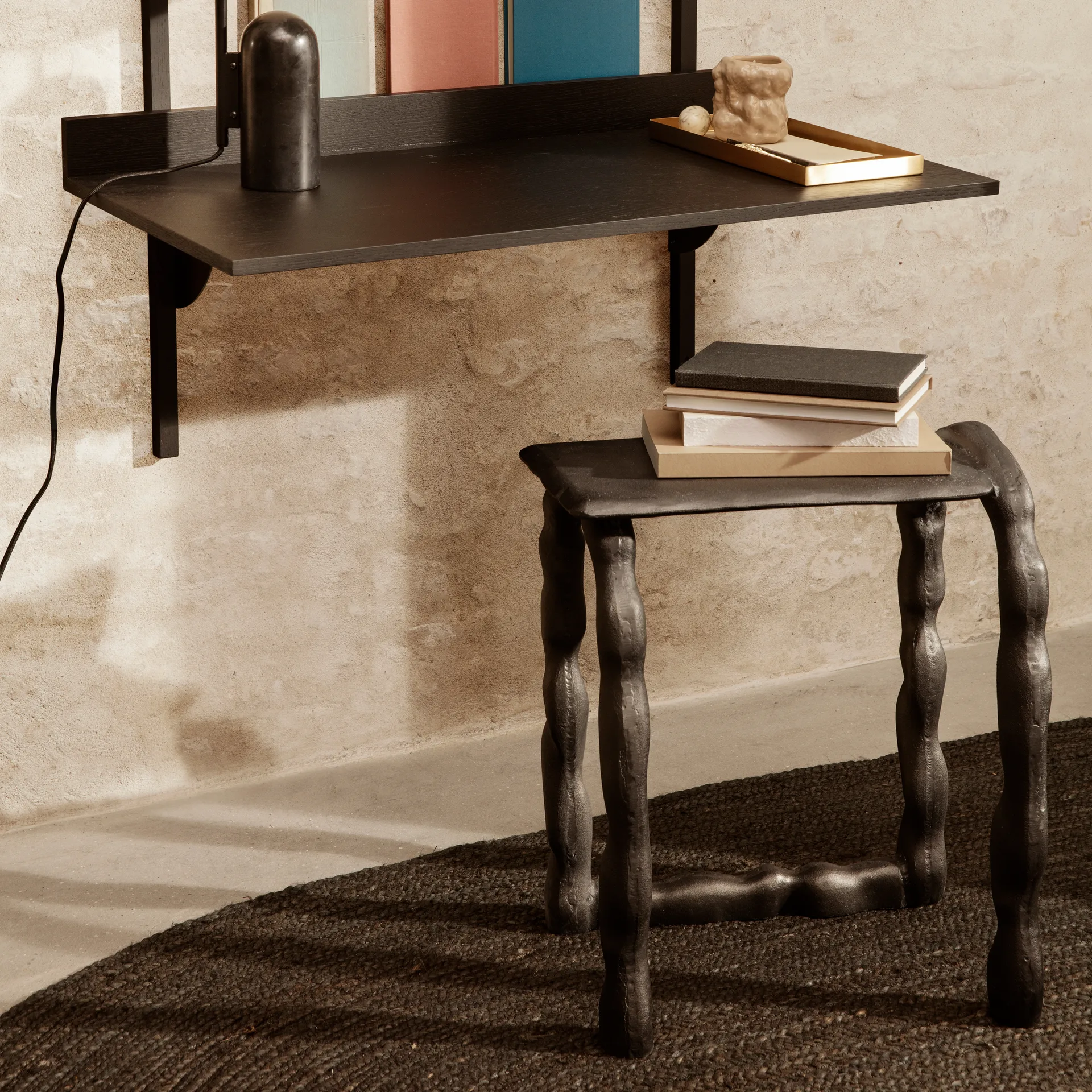 Eternal juten mat ovaal large, Black Ferm Living