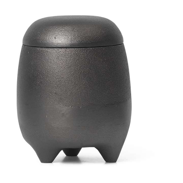 Evoke kaars in pot - Zwart geanodiseerd aluminium - ferm LIVING