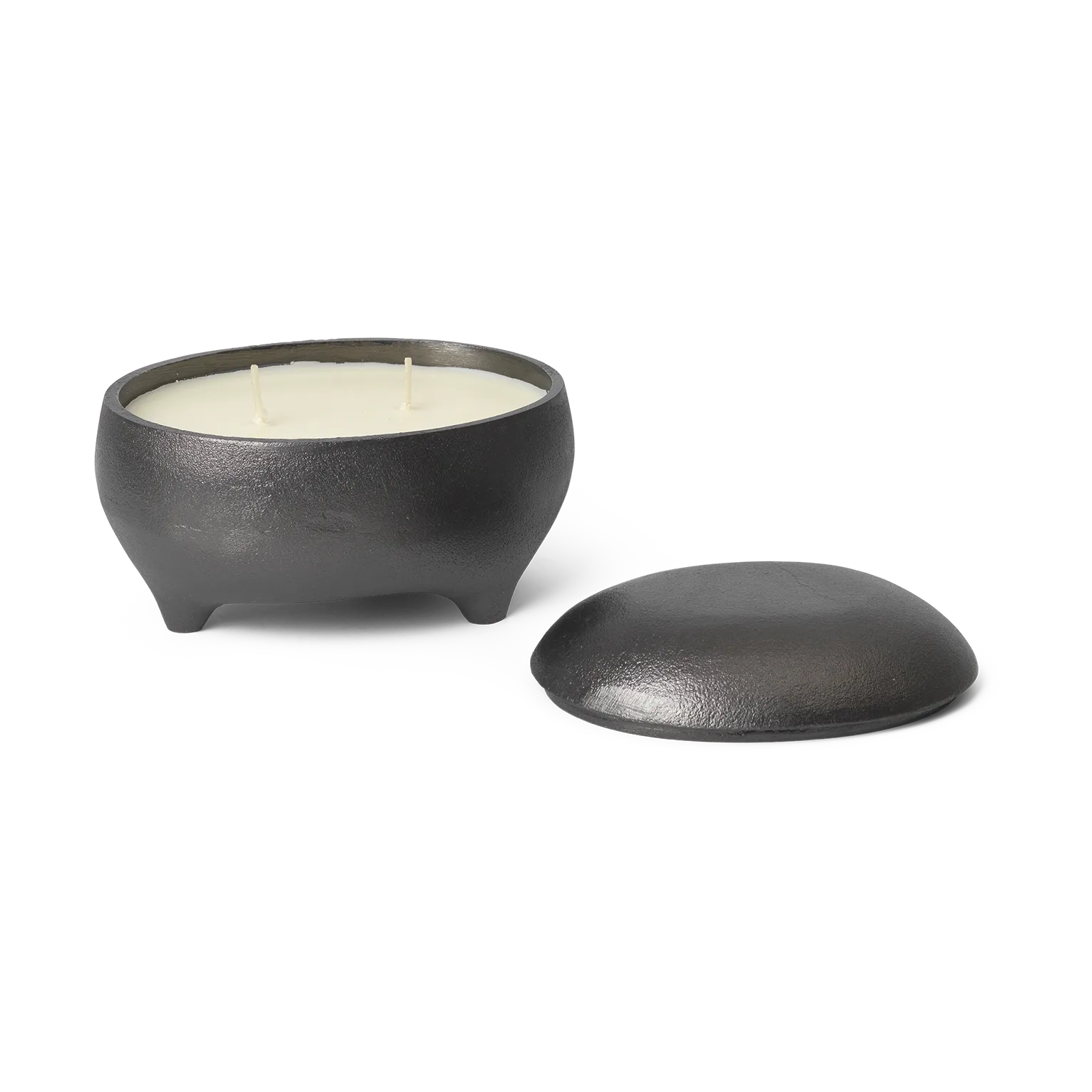 Evoke twin kaars in pot, Zwart geanodiseerd aluminium Ferm Living