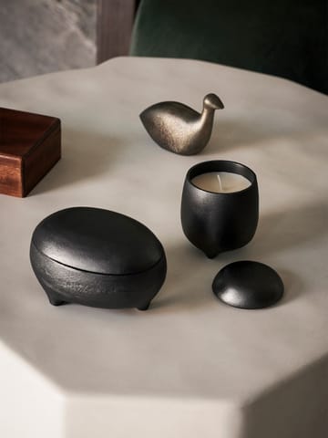 Evoke twin kaars in pot - Zwart geanodiseerd aluminium - Ferm Living