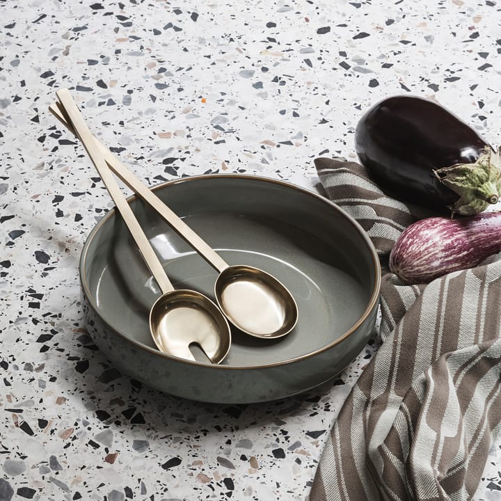 Fein saladebestek 2-delig, Messing Ferm Living