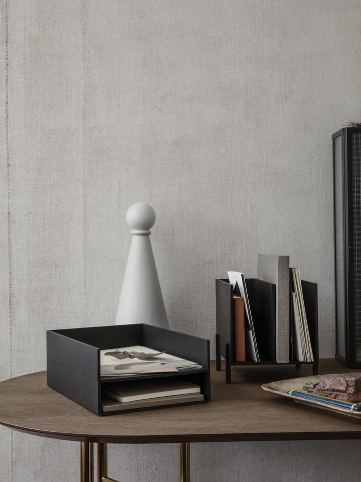 ferm LIVING brievenbak - Donkergebeitst essenhout - ferm LIVING