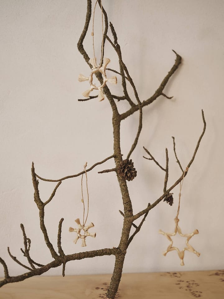 Ferm Living Jute Stars kerstboomversiering 3-delig, Natural Ferm Living