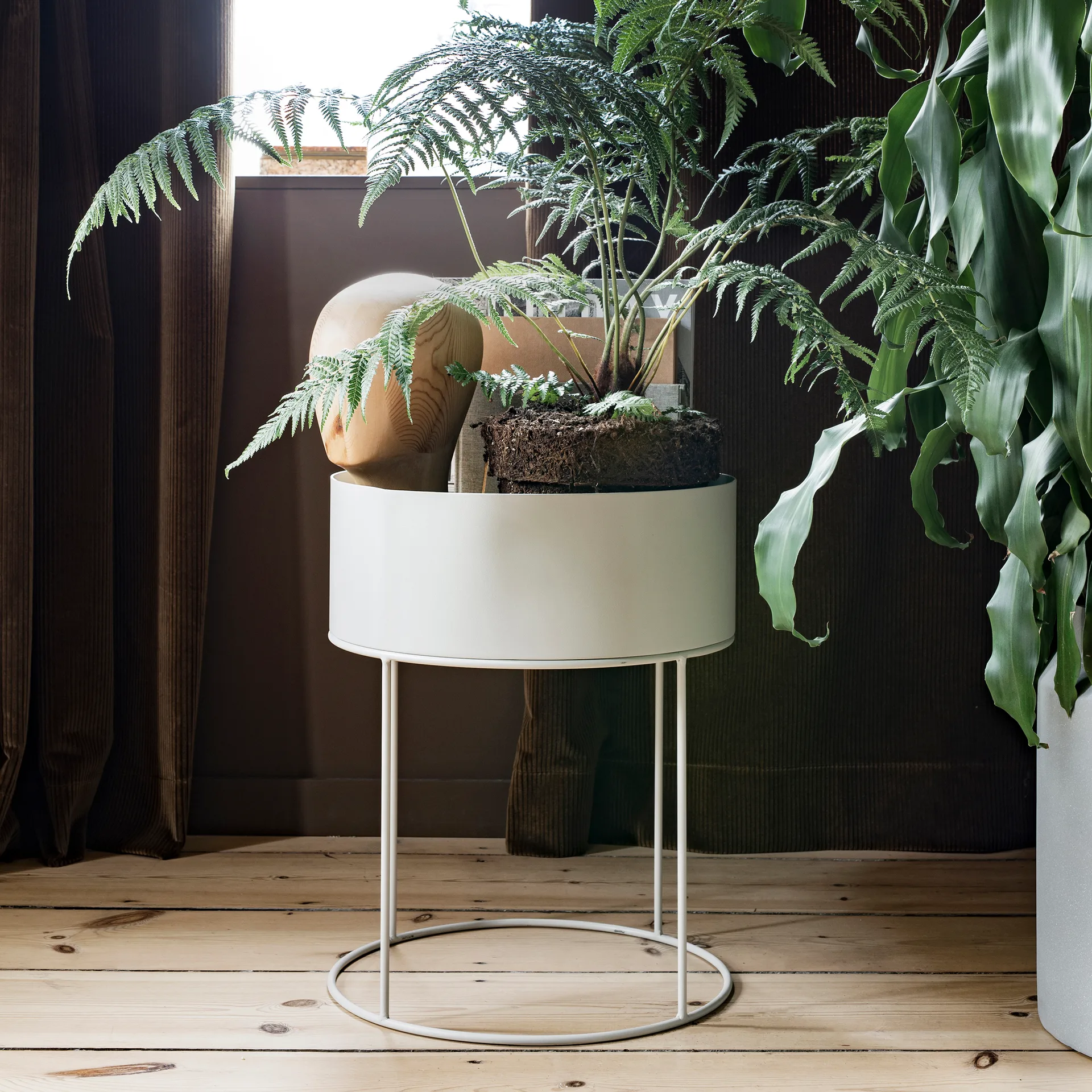 Ferm Living plant box rond, Cashmere Ferm Living