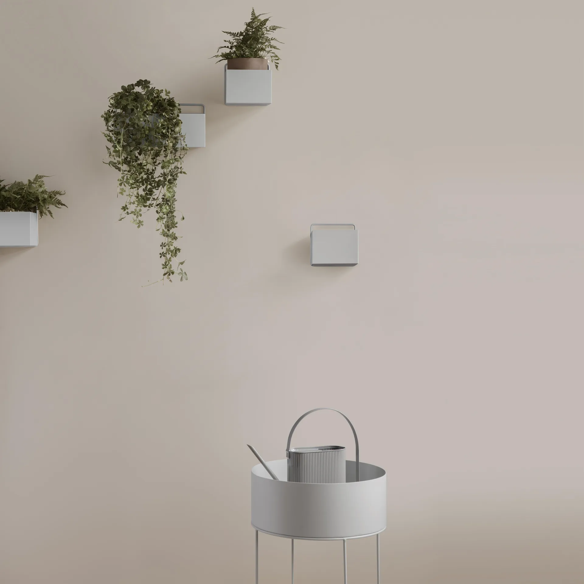 Ferm Living plant box rond, lichtgrijs Ferm Living