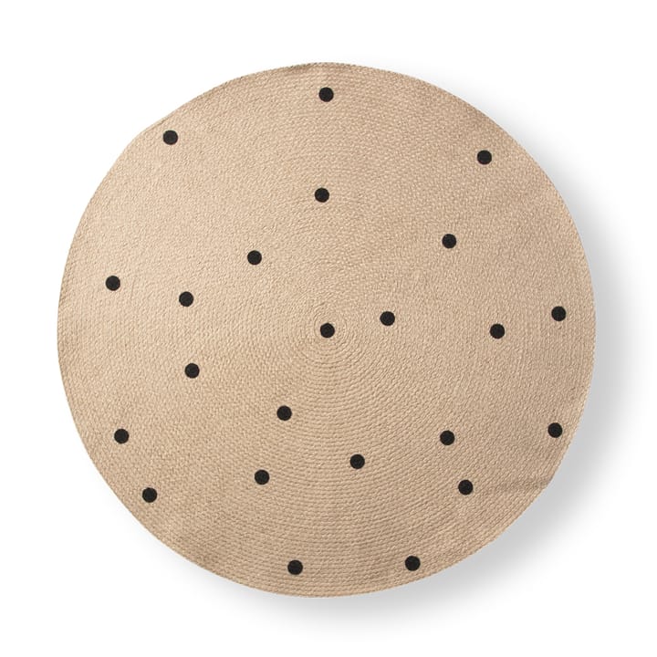 ferm LIVING rond tapijt - Black dots - Ferm LIVING