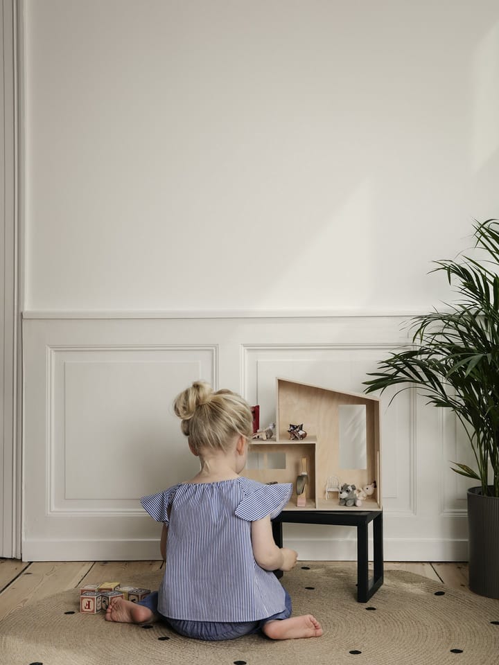 Ferm Living vloerkleed rond Ø130 cm, Black dots Ferm Living