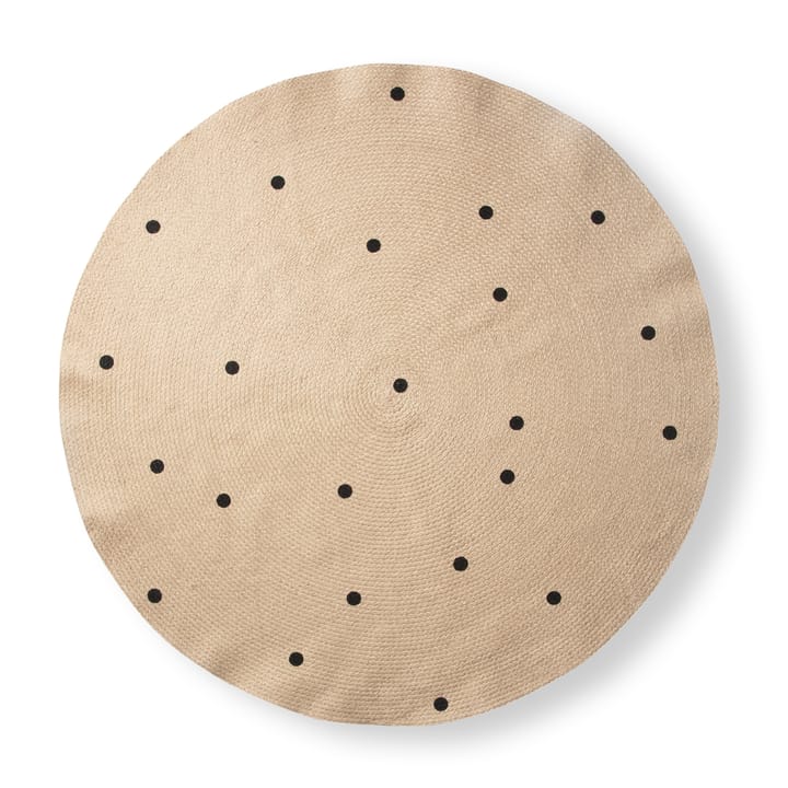 ferm LIVING vloerkleed rond Ø130 cm - Black dots - Ferm LIVING