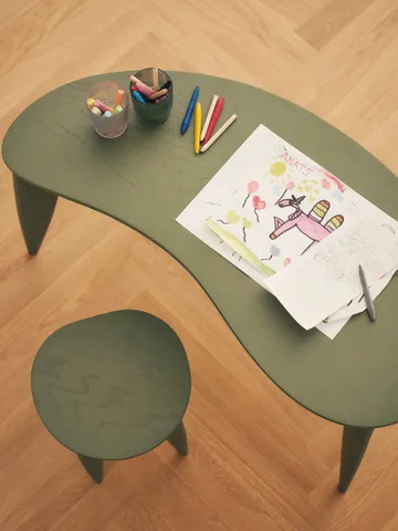 Feve kids ronde kruk - Elm green - Ferm Living