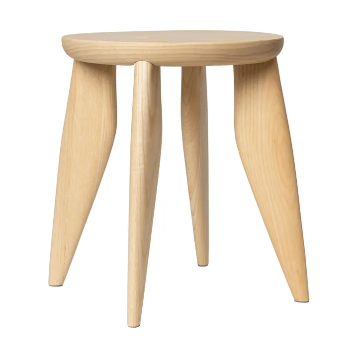 Feve kids ronde kruk - Onbehandeld Essenhout, Ø33x30 cm - Ferm Living