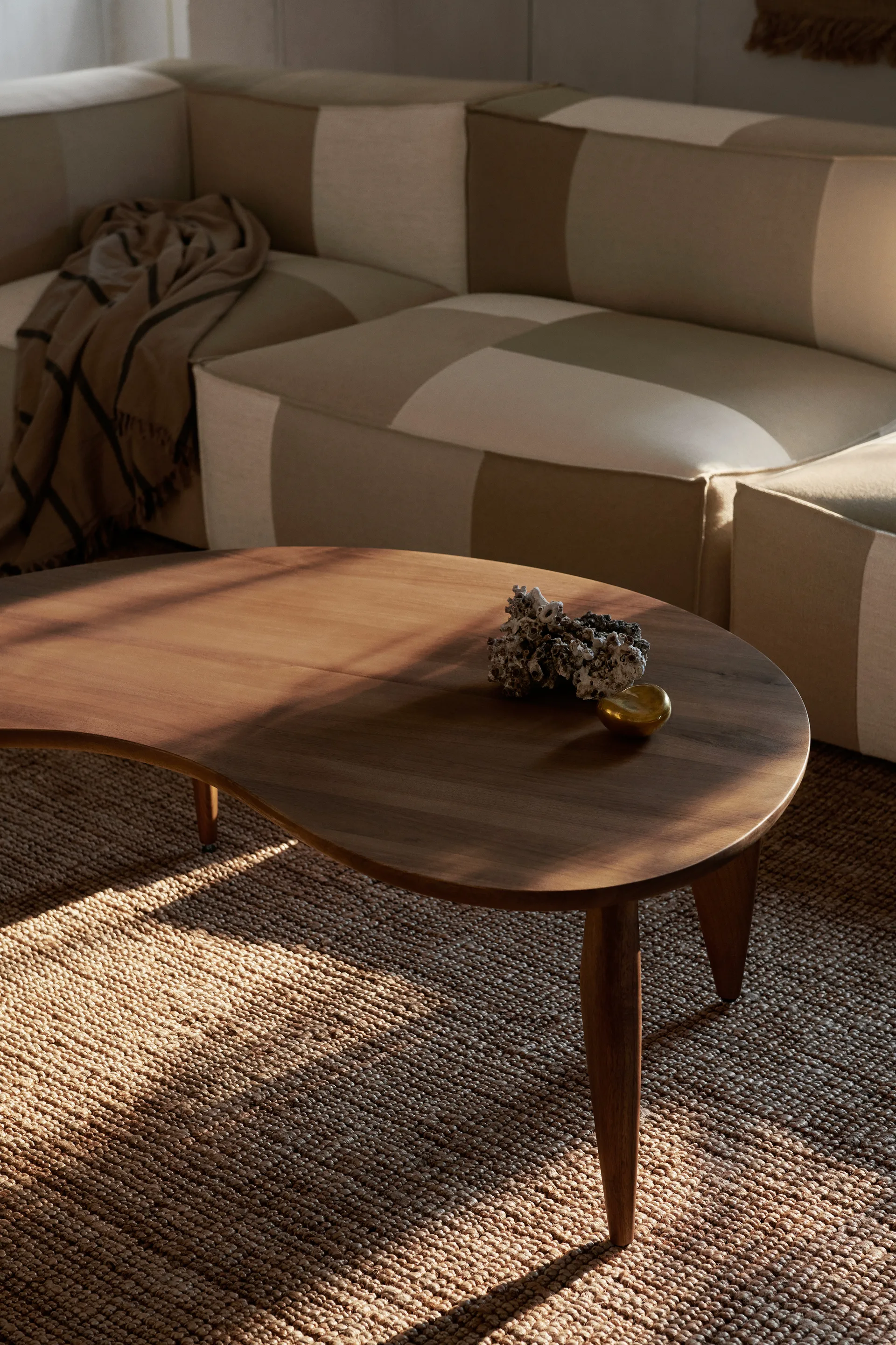 Feve salontafel, Walnut Ferm Living