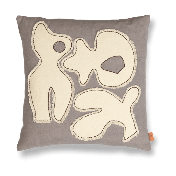 Figure kussenhoes 50x50 cm - Grijsblauw-Ivorenwit - Ferm Living