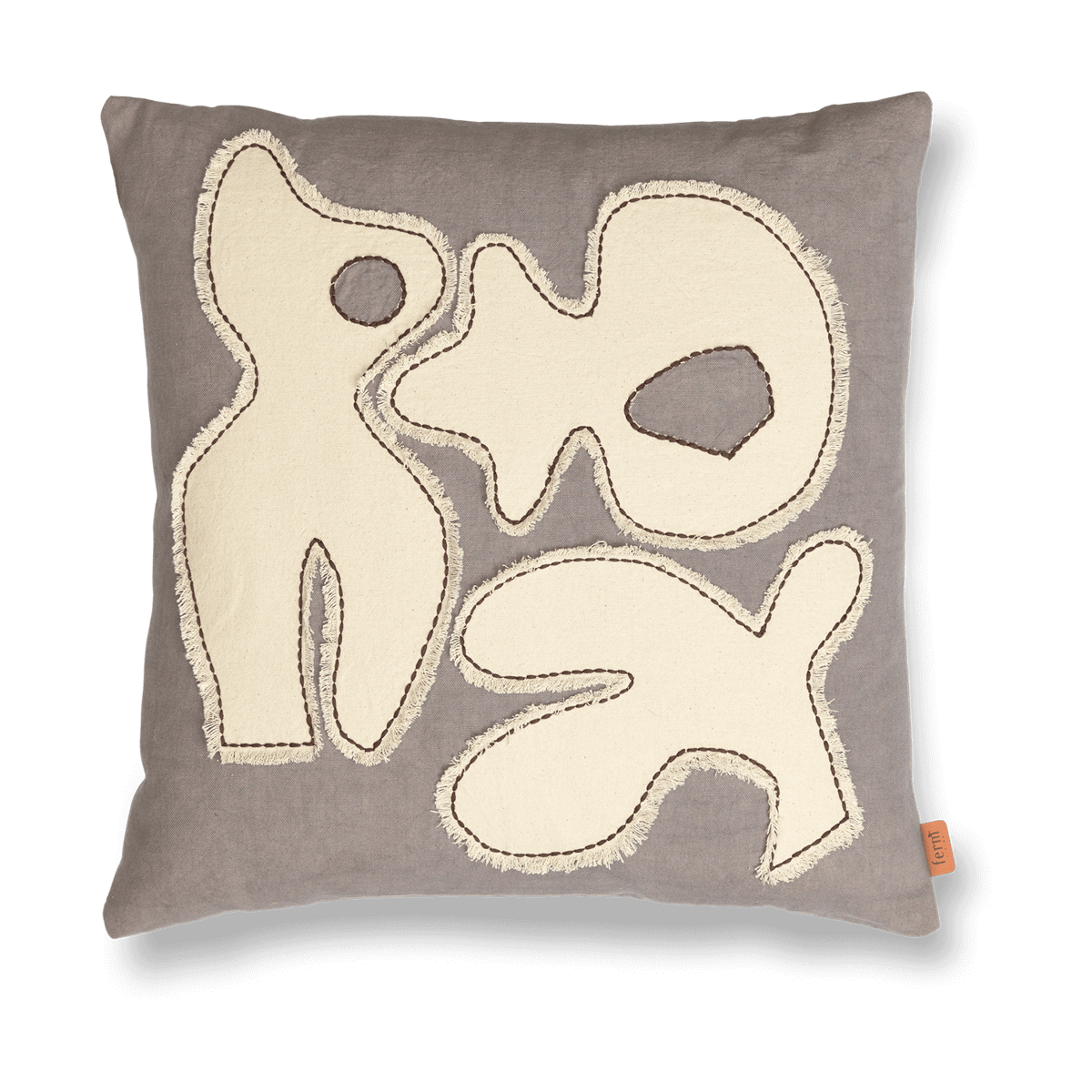 Ferm Living Figure kussenhoes 50x50 cm Grijsblauw-Ivorenwit