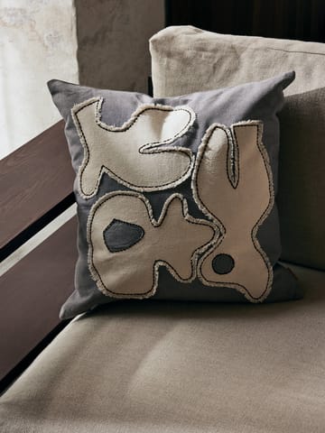Figure kussenhoes 50x50 cm - Grijsblauw-Ivorenwit - Ferm Living