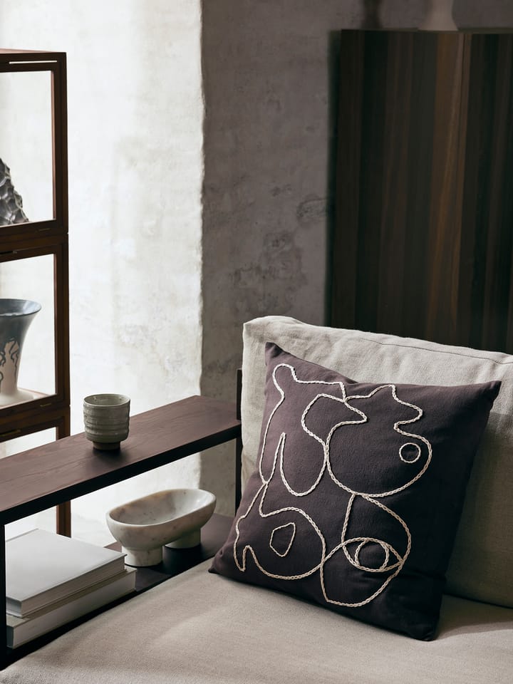 Figure kussenhoes 50x50 cm, Koffie-Zand Ferm Living