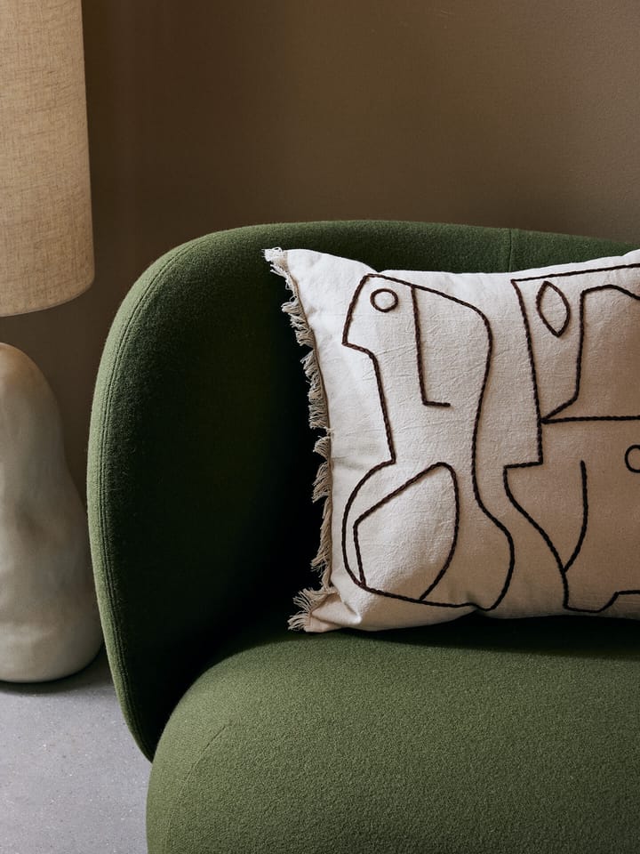 Figure kussenhoes 50x50 cm, Roomwit-Koffie Ferm Living