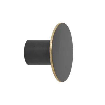 Flat Circle haak zwart-messing - Ø4 cm - Ferm Living