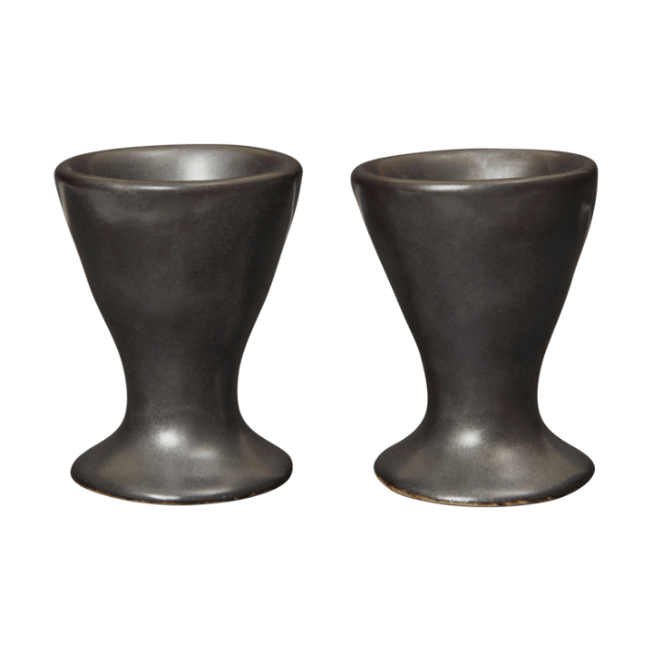 Flow eierdop 2-pack - Black - Ferm Living