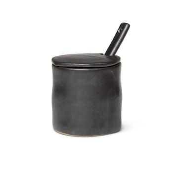 Flow jampot met lepel - Zwart - Ferm Living