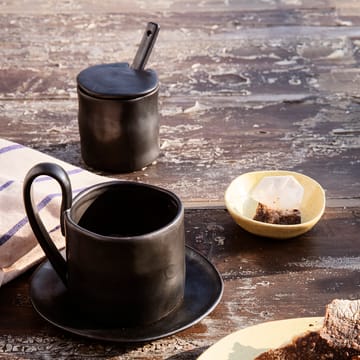 Flow jampot met lepel - Zwart - Ferm Living