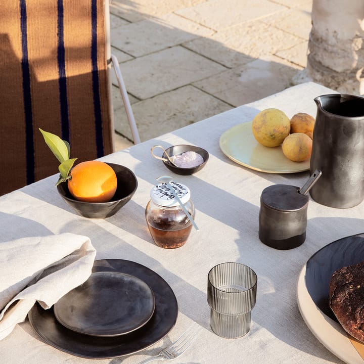 Flow jampot met lepel, Zwart Ferm Living