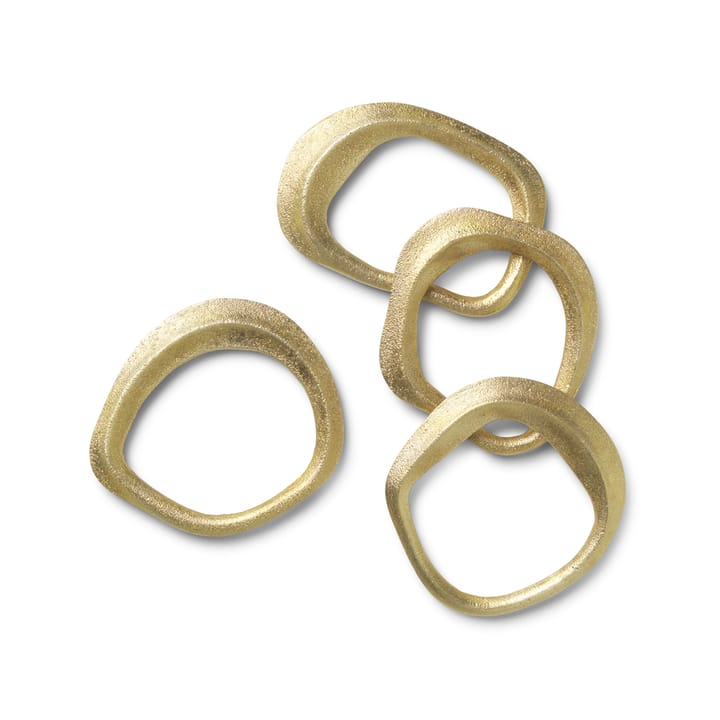 Flow servetring 4-pack - Messing - Ferm Living
