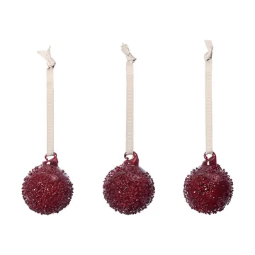 Flurry kerstballen 3-pack - S, Picante Red - Ferm Living