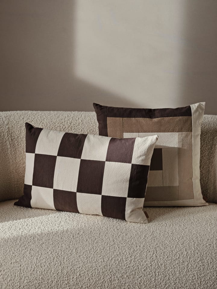 Fold patchwork kussenhoes 40x60 cm, Coffee-undyed Ferm Living