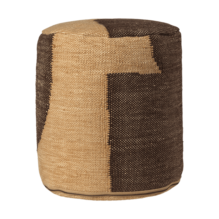 Forene cylinder pouf zitpoef Ø38x42 cm - Tan-Chocolate - Ferm Living
