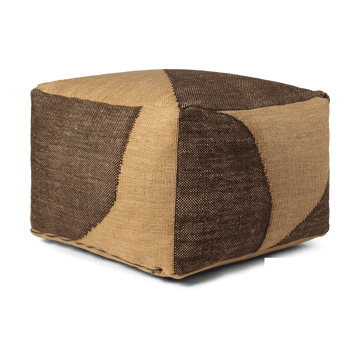 Forene square pouf zitpoef 60x60x40 cm - Tan-Chocolate - Ferm Living