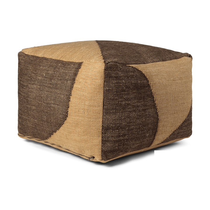 Forene square pouf zitpoef 60x60x40 cm - Tan-Chocolate - Ferm Living