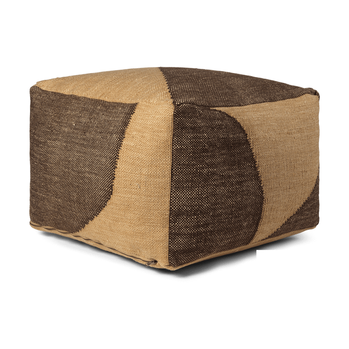 Forene square pouf zitpoef 60x60x40 cm - Tan-Chocolate - ferm LIVING