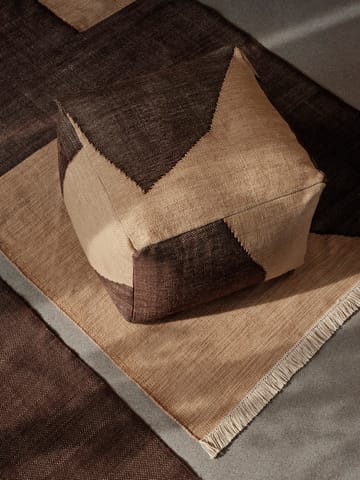 Forene square pouf zitpoef 60x60x40 cm - Tan-Chocolate - Ferm Living
