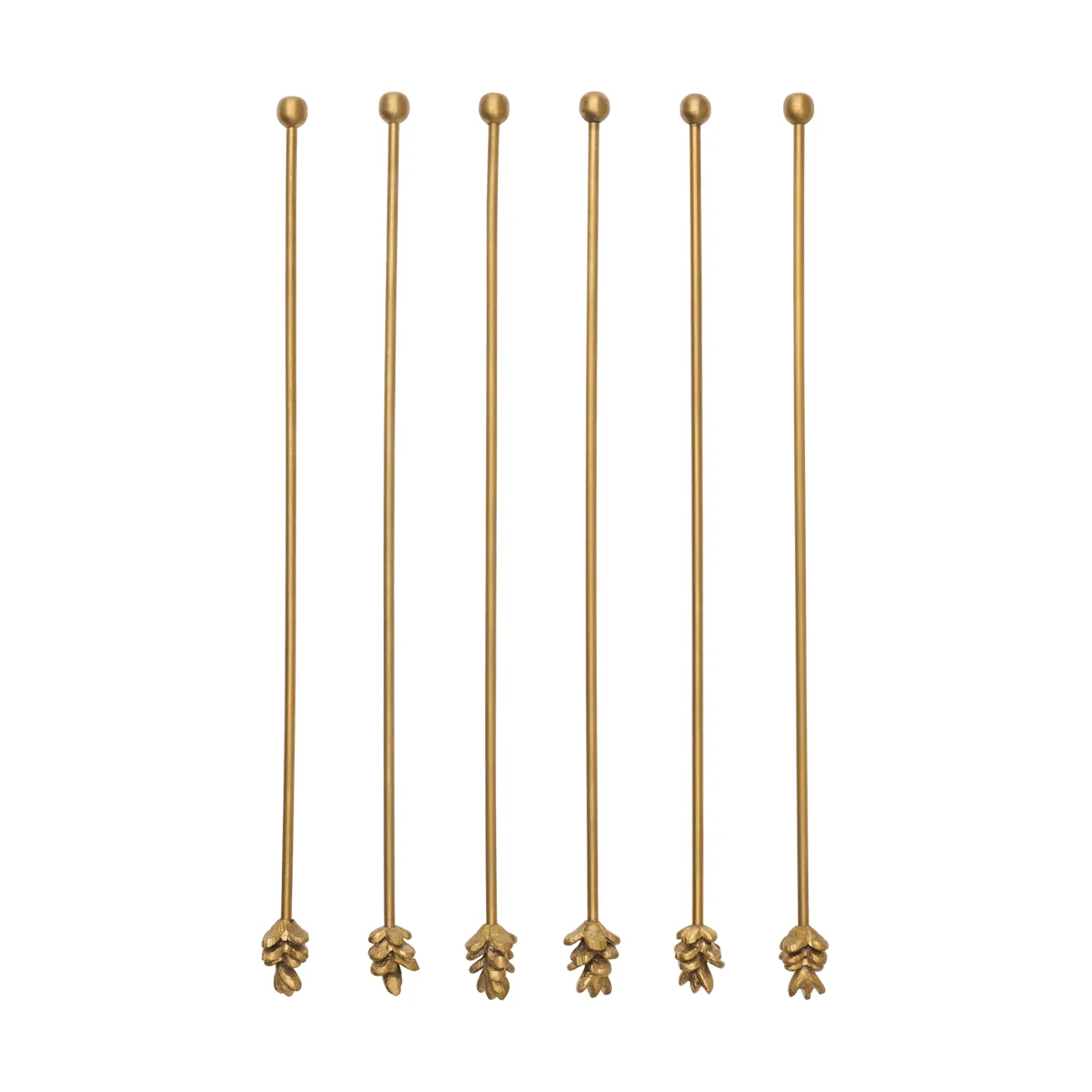 Forest cocktailprikkers 6-pack, Messing Ferm Living